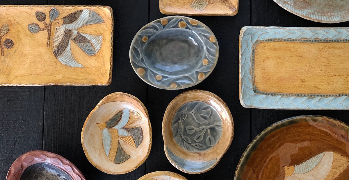 新品 工房いろはさんのお皿2点セット① やちむん 作家もの 工房イロハ 工房いろは - 作家紹介 - 手作りの陶器と雑貨を扱うお店「空菴（くう